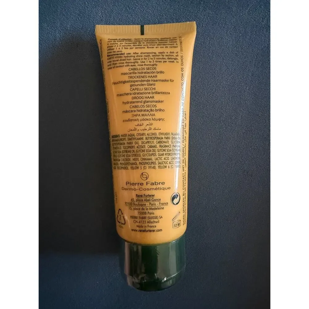 René Furterer Karité Hydra Hydrating Shine Mask Dry Hair 3.4 oz Sealed 100ml